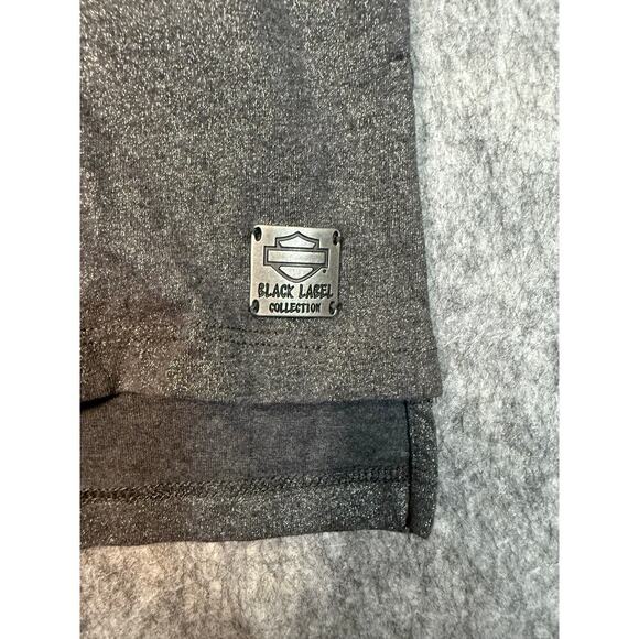 Harley Davidson Womens Small Black Label Gray Shimmer Tank Top - Picture 4 of 7